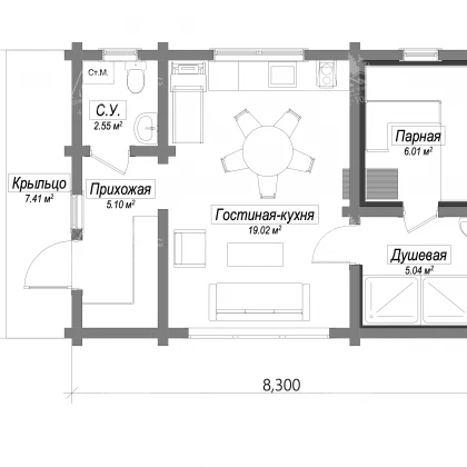 План первого этажа